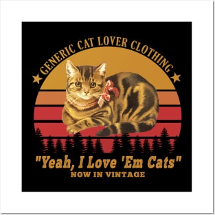 Generic Cat Lover Clothing Vintage Posters and Art